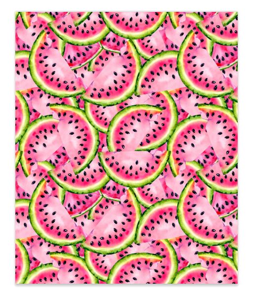 Watercolor Watermelon Faux Leather