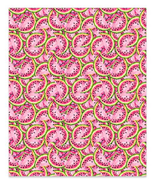 Watercolor Watermelon Faux Leather - Image 2