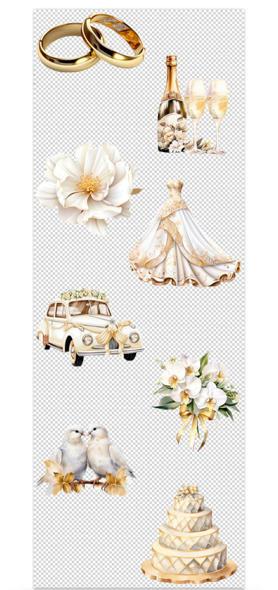 Wedding Pen Wrap UV DTF