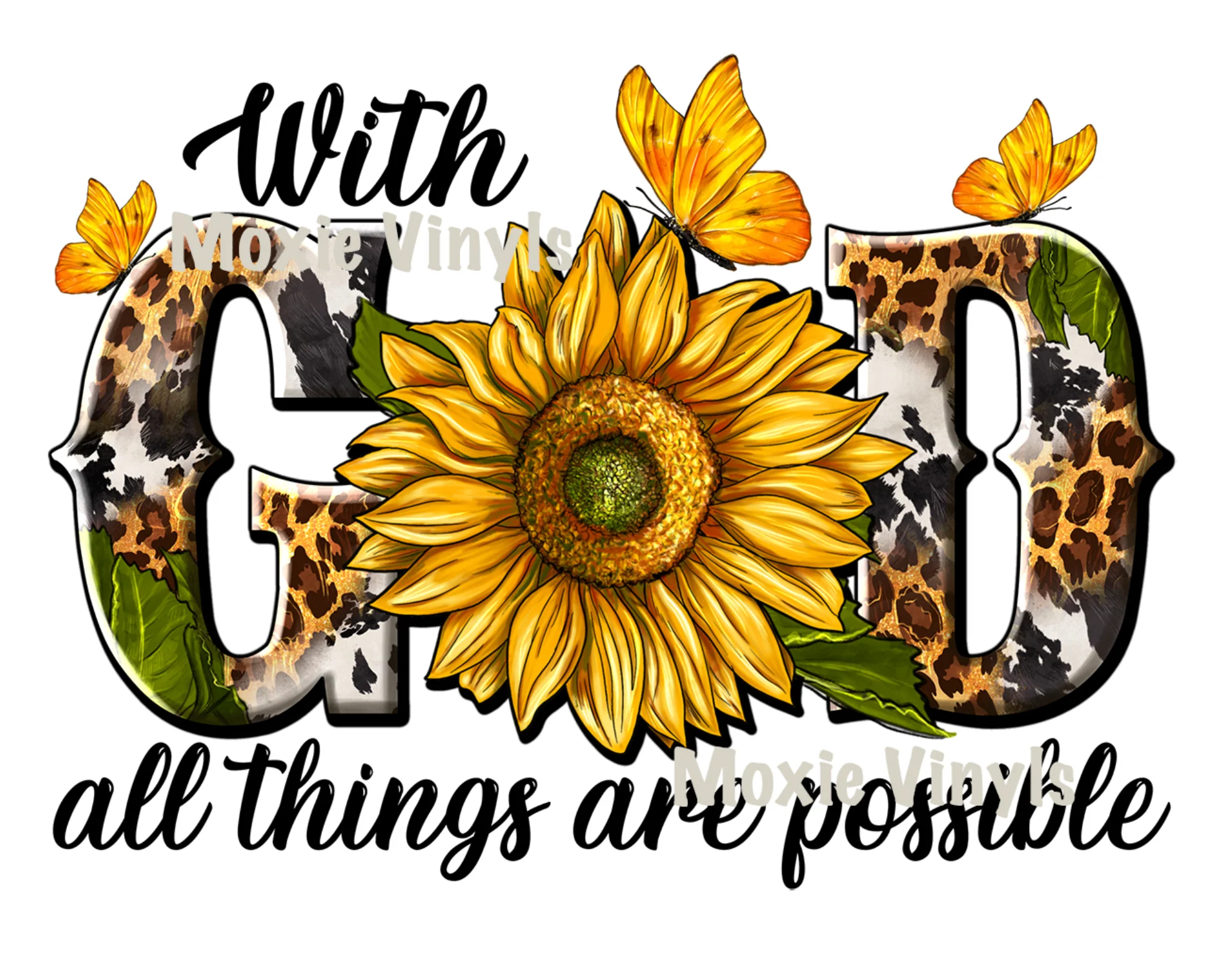 With God All Are Possible UV DTF