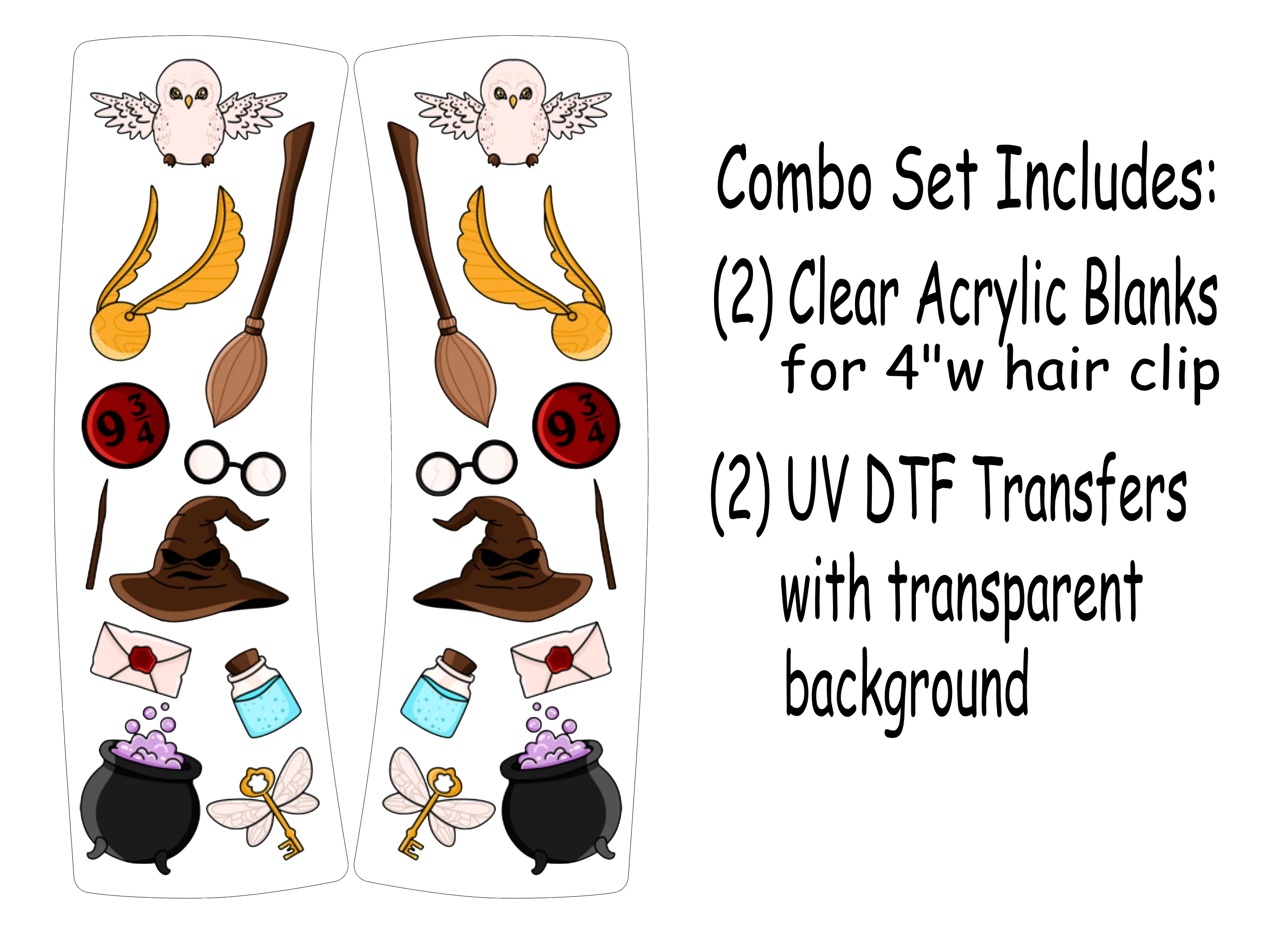Wizard Hair Clip UV DTF/Blanks Combo