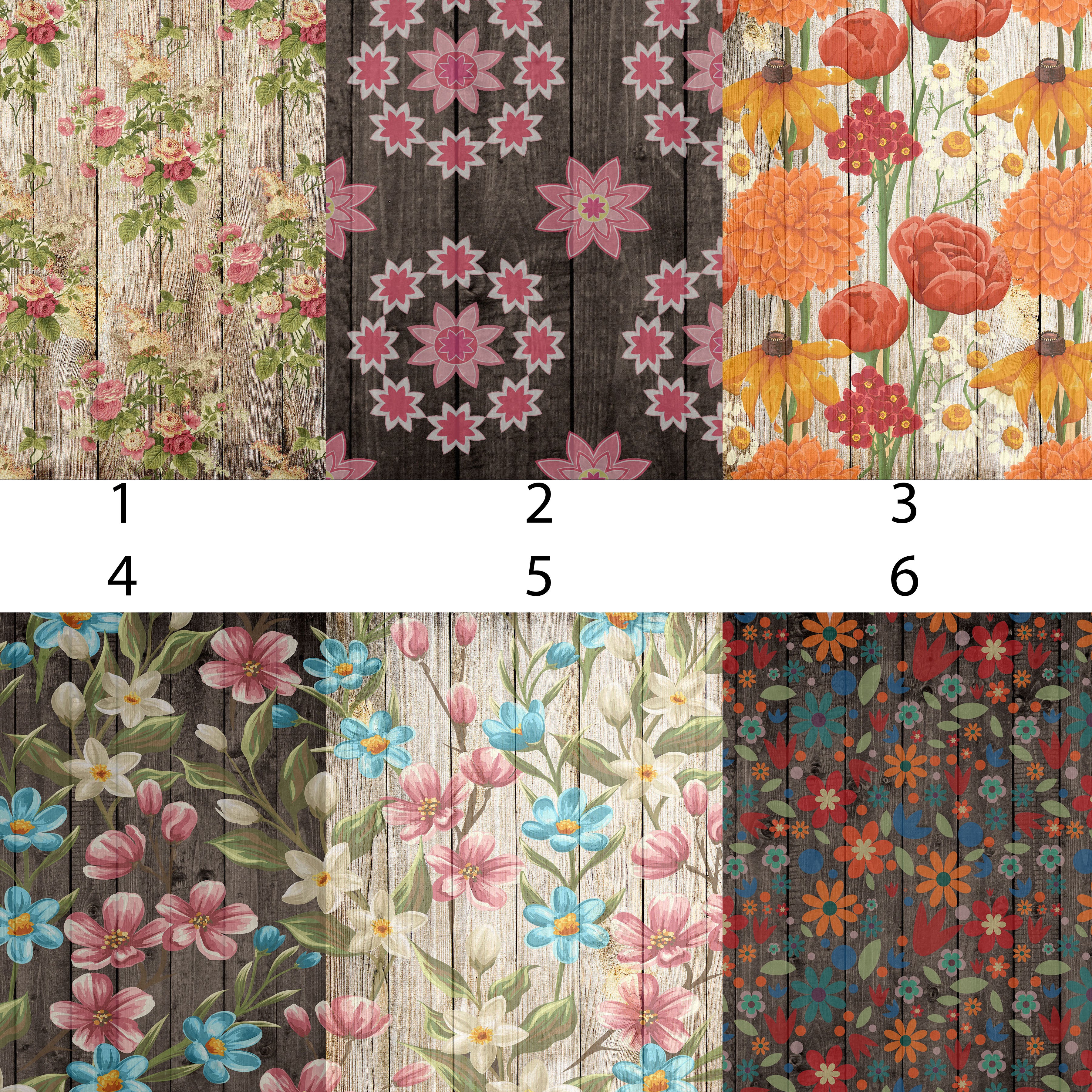 Wood Floral Vinyl