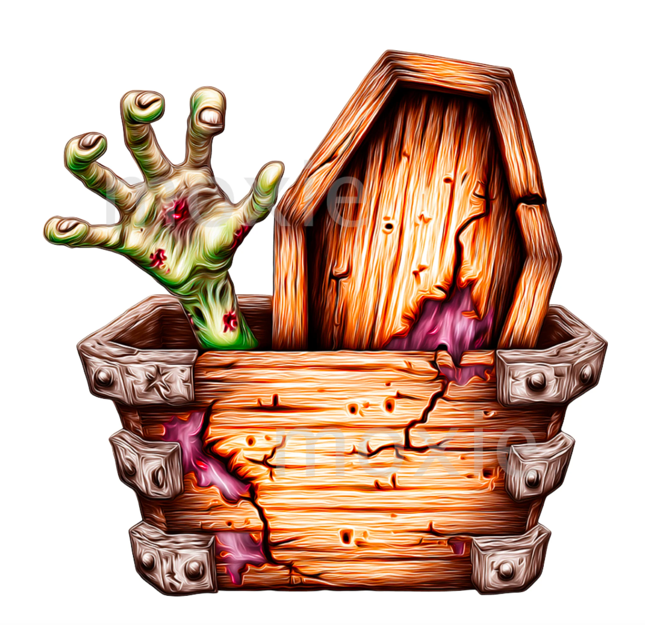 Zombie Hand Decal & Acrylic Blank COMBO